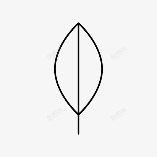 披针形植物学叶图标svg_新图网 https://ixintu.com 叶 叶类型 形状 披针形 树 植物学