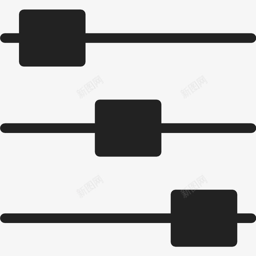 滑块调整控制器图标svg_新图网 https://ixintu.com 控件 控制器 滑块 设置 调整