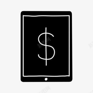 ipad货币设备金融图标图标