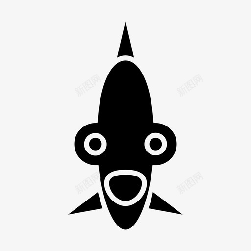 鱼动物卡通图标svg_新图网 https://ixintu.com 儿童 动物 卡通 卡通动物 海洋 鱼