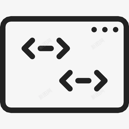 窗口浏览器编码图标svg_新图网 https://ixintu.com 浏览器 窗口 编码 编程 网页设计