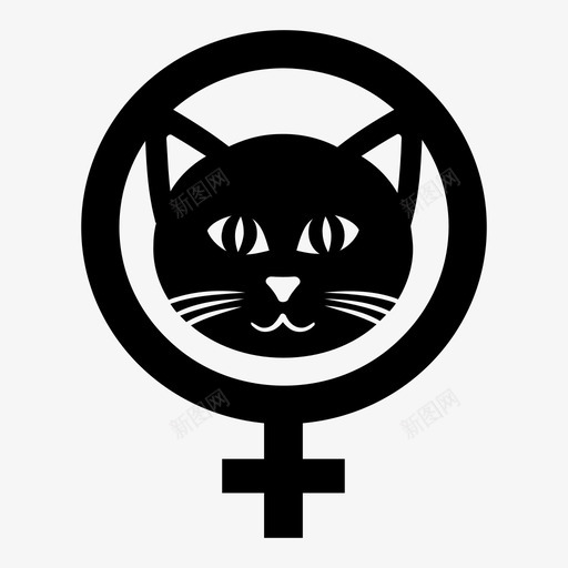 娘娘腔的力量示威女权主义图标svg_新图网 https://ixintu.com 女权主义 女权主义者 妇女游行 娘娘腔的力量 小猫 示威