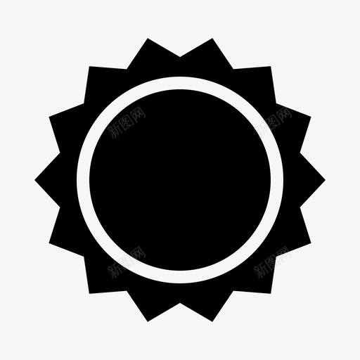 太阳天气预报炎热图标svg_新图网 https://ixintu.com 夏天 天气 天气预报 太阳 炎热