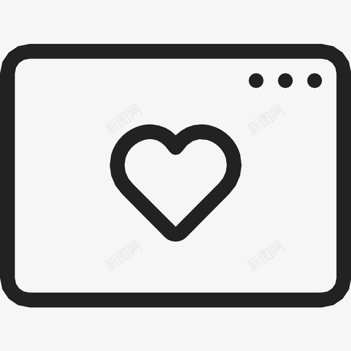 窗口浏览器心脏图标svg_新图网 https://ixintu.com 屏幕 心脏 浏览器 窗口