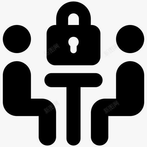 私人会议隐私秘密图标svg_新图网 https://ixintu.com 商务实心卷10 私人会议 秘密 秘密会议 隐私