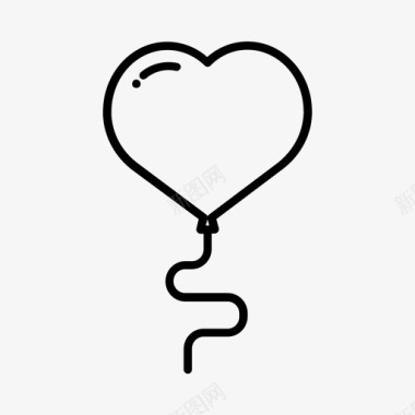心形气球气球爱情图标图标