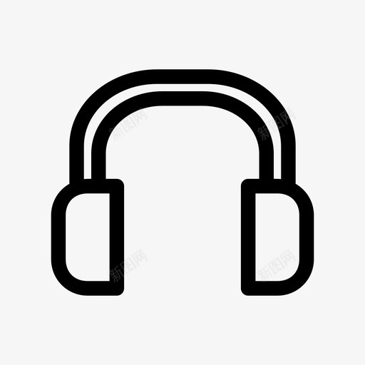 耳机耳朵媒体图标svg_新图网 https://ixintu.com 媒体 耳朵 耳机 音乐