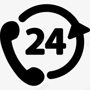 24小时电话服务商务购物图标图标