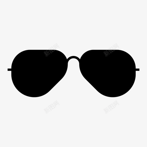 眼镜飞行员太阳镜图标svg_新图网 https://ixintu.com 太阳镜 眼镜 飞行员