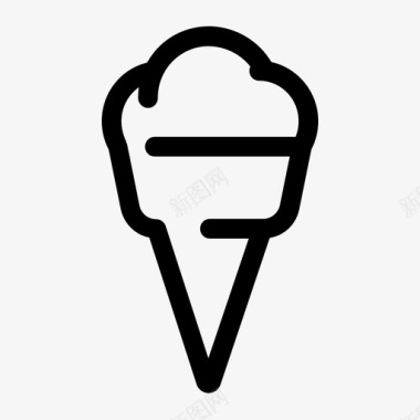 冰淇淋筒冰淇淋夏天图标图标