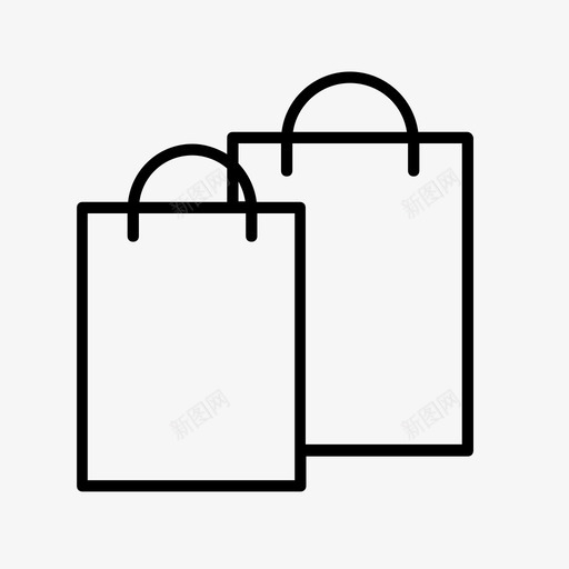 购物袋百货公司纸袋图标svg_新图网 https://ixintu.com 百货公司 纸袋 购物袋