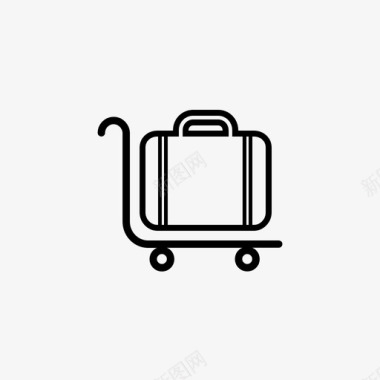 行李车行李箱机场标志图标图标