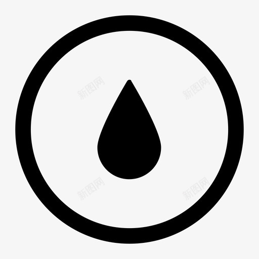 水圈喝图标svg_新图网 https://ixintu.com 喝 圈 水 液体 滴 绿色能源