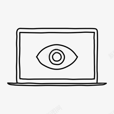 笔记本电脑视图设备眼睛图标图标