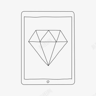 ipad钻石设备屏幕图标图标