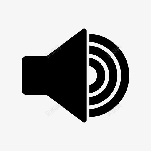 音量增大音量扬声器图标svg_新图网 https://ixintu.com 增大音量 扬声器 扬声器图标 语音 音量
