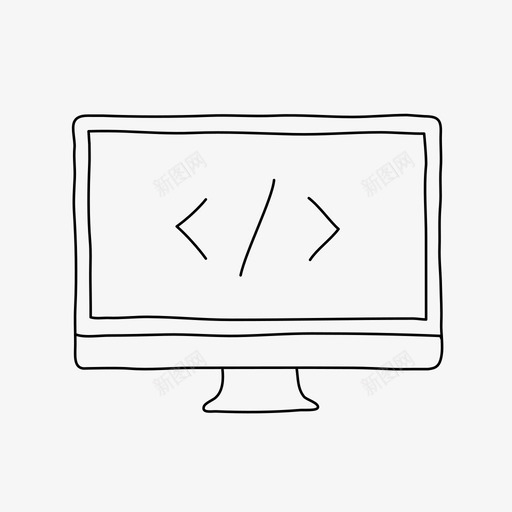桌面编码设备屏幕图标svg_新图网 https://ixintu.com 屏幕 桌面编码 脚本 设备