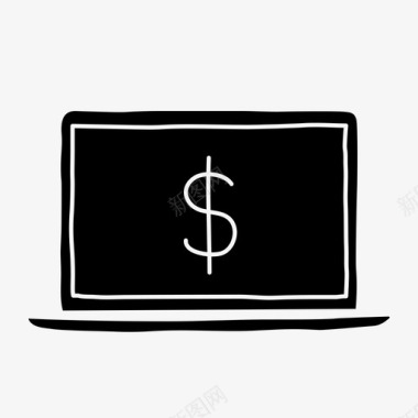 笔记本电脑钱设备屏幕图标图标