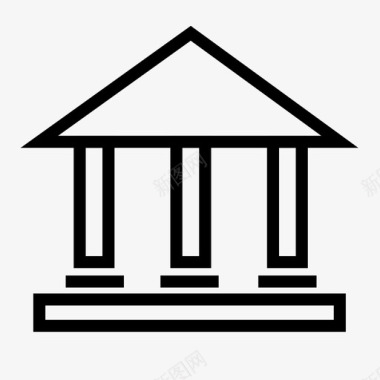 银行货币证券交易所图标图标