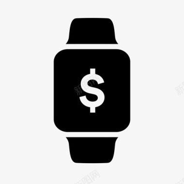 苹果手表货币银行经济图标图标