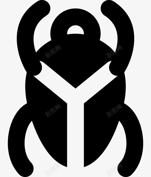 埃及圣甲虫符号象征图标svg_新图网 https://ixintu.com 埃及圣甲虫 符号 粉碎图标符号2md实心 象征
