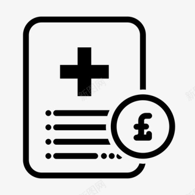 医疗报告价格文件医疗账单图标图标