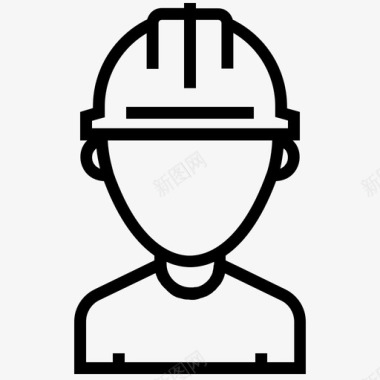 承包商建筑商施工人员图标图标