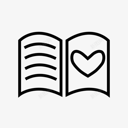 书日记童话图标svg_新图网 https://ixintu.com 书 婚礼 心 情人节收藏 日记 最爱的书 爱情 爱情故事 童话