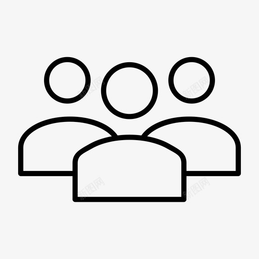 用户分组人员组图标svg_新图网 https://ixintu.com 人员组 分组 团队 头像 用户 用户组