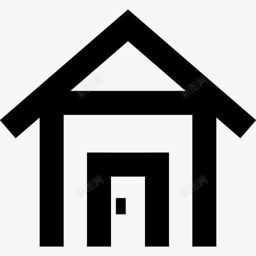 房子建筑物家图标svg_新图网 https://ixintu.com 位置 家 家具 建筑物 房子