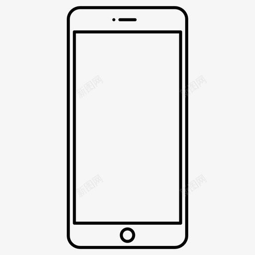 iphone6plus6s苹果图标svg_新图网 https://ixintu.com 6s iphone6plus 苹果 苹果系列线性风格