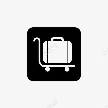 行李车行李箱机场标志图标图标
