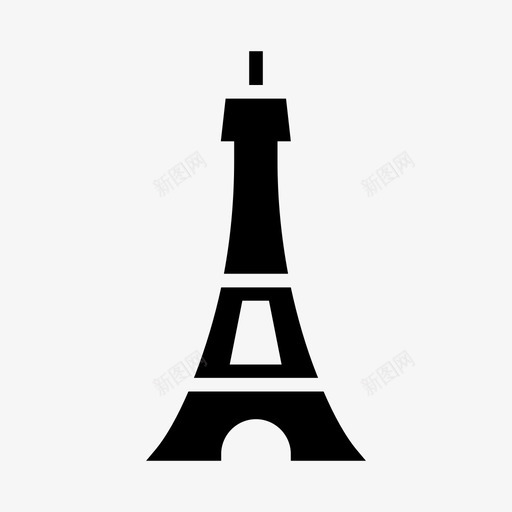 埃菲尔铁塔建筑纪念碑图标svg_新图网 https://ixintu.com 埃菲尔铁塔 巴黎 建筑 纪念碑