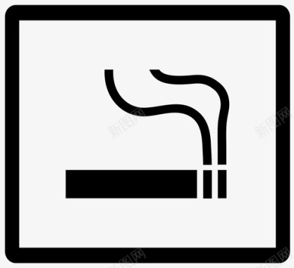 吸烟区空气癌症图标图标