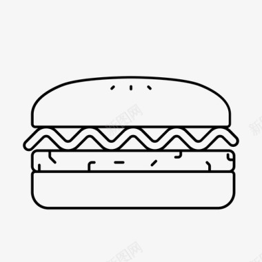 汉堡包快餐午餐图标图标
