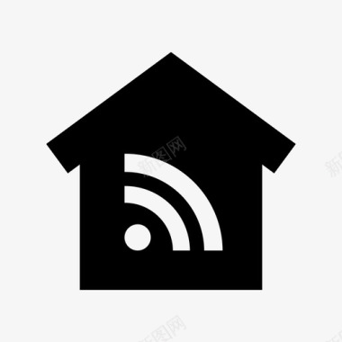 无线家庭连接房屋图标图标