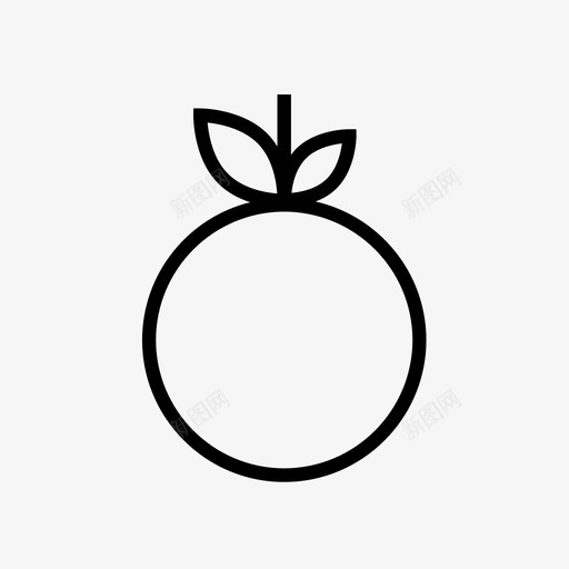 橙色食品水果图标svg_新图网 https://ixintu.com 健康 新鲜 时尚食品 柑橘 橙色 水果 食品