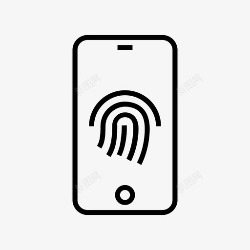 指纹进入登记图标svg_新图网 https://ixintu.com iphone 指纹 登记 解锁 进入