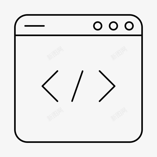 开发人员应用程序编码图标svg_新图网 https://ixintu.com 应用程序 开发人员 用户界面 编码