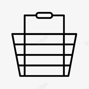 购物篮杂货图标图标