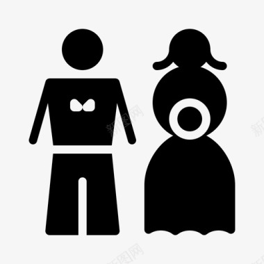 夫妻爱情婚姻图标图标