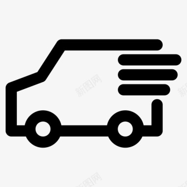 货车汽车送货车图标图标