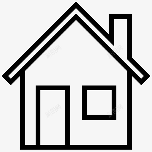 住宅建筑图标svg_新图网 https://ixintu.com 住宅 建筑 设计 项目