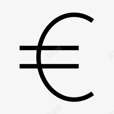 欧元货币收入图标图标