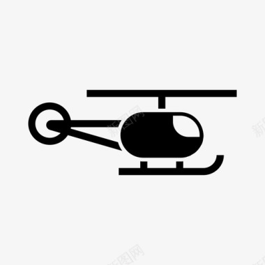 直升机飞机螺旋桨图标图标