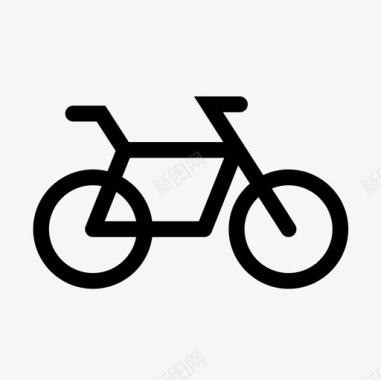 自行车交通工具交通工具轮廓图标集图标