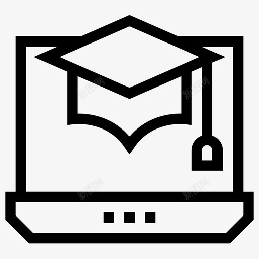 mortarboardcapelearning图标svg_新图网 https://ixintu.com cap elearning mortarboard 毕业 研究生 笔记本电脑 网页设计开发