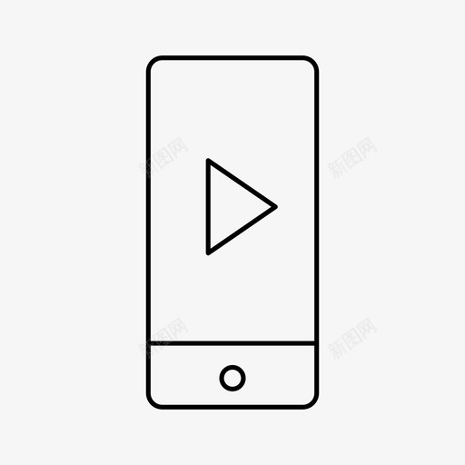iphoneplay设备媒体图标svg_新图网 https://ixintu.com iphoneplay 媒体 屏幕 设备