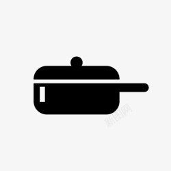 煎锅煎锅烹饪食物图标高清图片