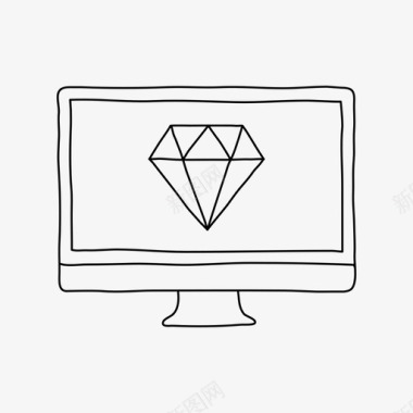 桌面钻石设备珠宝图标图标